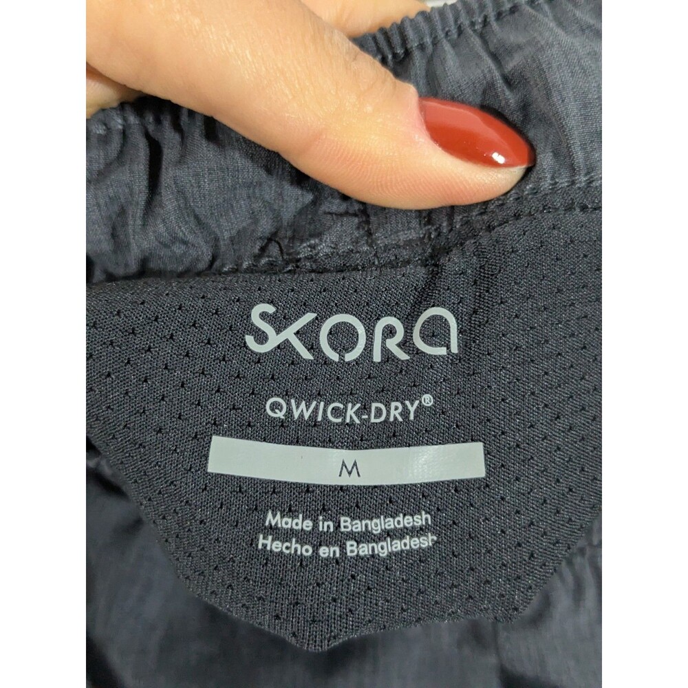 Skora Qwick-Dry Men's Athletic Shorts Medium Gray Fabric Running Training Gym - Picture 2 of 6